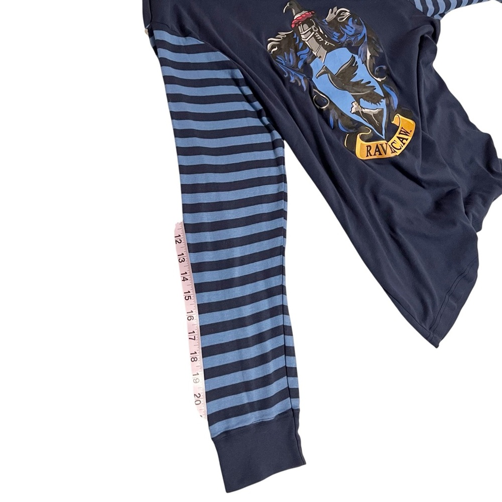 PJammy Wizarding World of Harry Potter Ravenclaw Crest Long Sleeve Stripe Shirt - Picture 6 of 7